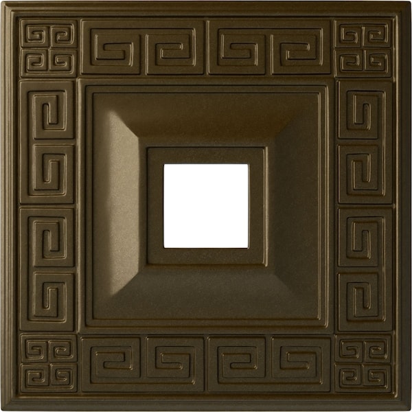 Ekena Millwork Eris Ceiling Medallion (Fits Canopies up to 9 7/8"), 18"W x 18"H x 3 1/2"ID x 1 1/8"P, Brass CM18ERBRS - main